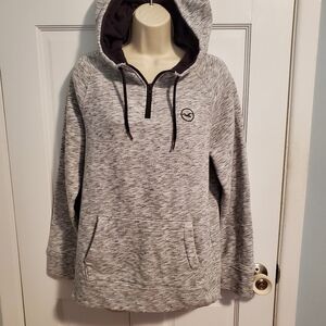 Hollister California Grey and Black Hoodie Sweatshirt